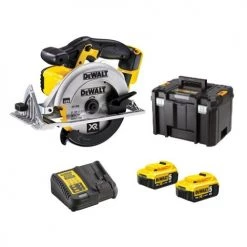 Scie circulaire sans-fil Dewalt DCS391NT 18 V + 2 batteries 5 Ah + chargeur + coffret TSTAK