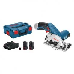 Scie circulaire 12V Bosch GKS 12V-26 + 2 batteries 2 Ah + chargeur + coffret L-BOXX - 06016A100D
