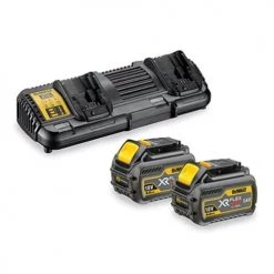 Pack de 2 batteries Dewalt XR Flexvolt Li-Ion 18 - 54 V 6 Ah + chargeur double - DCB132T2