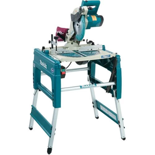 Scie sur table à coupe d'onglet réversible 1650W Makita LF1000 + accesoires
