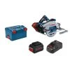 Scie circulaire 18V Bosch GKS 18V-68 GC + 2 batteries 5,5 Ah + chargeur + coffret L-BOXX - 06016B5130