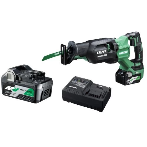 Scie sabre 36V Hikoki CR36DAWGZ MULTIVOLT + 2 batteries 2.5 Ah + chargeur