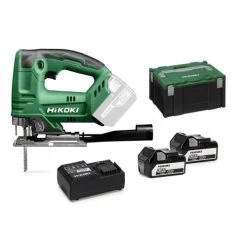 Scie sauteuse 18V Hikoki CJ18DAWPZ + 2 batteries 5 Ah + chargeur + coffret HITCASE III