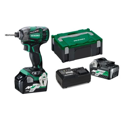 Visseuse Ă choc sans-fil Hikoki WH36DBWRZ 36 V + 2 batteries 2,5 Ah + coffret HSC II