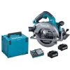 Scie circulaire 40V Makita HS004GM202 + 2 batteries 4 Ah + chargeur + coffret MAKPAC