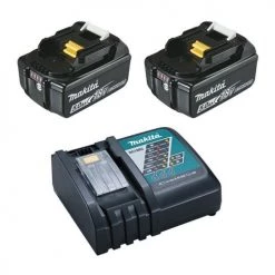 Pack énergie Makita Li-ion (2 batteries BL1850B 5 Ah + chargeur DC18RC) 12 V