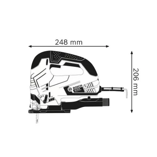 Scie sauteuse 650W Bosch GST 90 BE en coffret - 060158F000 – Image 3