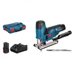 Scie sauteuse 12V Bosch GST 12V-70 + 2 batteries 2.0 Ah + chargeur + coffret L-boxx - 06015A100D