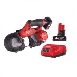 Scie à ruban 12V Milwaukee M12 FBS64-402C + 2 batteries 4 Ah + chargeur + coffret - 4933478441