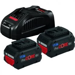 Pack de 2 batteries Bosch ProCore 18 V 5,5 Ah + chargeur GAL 1880 CV Professional