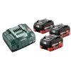 Pack de 3 batteries 18V Metabo LIHD + chargeur rapide 5,5 Ah - 1210082
