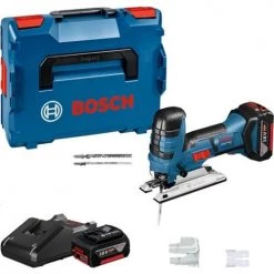 Scie sauteuse 18V Bosch GST18V-LI S + 2 batteries 4 Ah + chargeur + coffret L-BOXX - 06015A5107