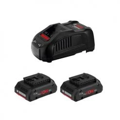 Pack de 2 batteries Bosch Procore 18 V 4 Ah + chargeur GAL 1880 CV