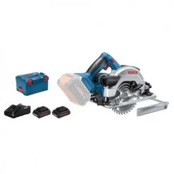 Scie circulaire 18V Bosch GKS 18V-57 G + 2 batteries Procore 4 Ah + chargeur GAL 18V-40 + L-BOXX - 06016A210Q