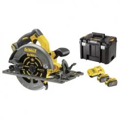 Scie circulaire sans-fil XR Flexvolt Dewalt DCS576NT 54 V + 2 batteries 6 Ah + chargeur + T-Stak Scie circulaire sans-fil XR Flexvolt Dewalt DCS576NT 54 V (sans batterie ni chargeur) + T-Stak