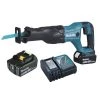 Scie récipro 18V Makita DJR186RTE + 2 batteries 5,0 Ah + chargeur + coffret