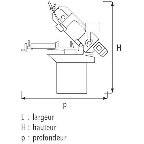 Scie à ruban manuelle Sidamo SR 125 MV 300 W – Image 3