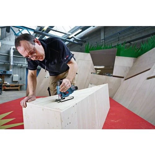 Scie sauteuse sans-fil 12V Bosch GST 12V-70 + 2 batteries 3 Ah + chargeur + coffret L-Boxx - 06015A100Y – Image 5