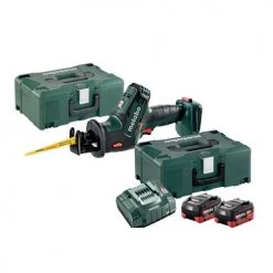 Scie sabre 18V Metabo SSE 18 LTX + 2 batteries 5.5 Ah + chargeur + coffret MetaLoc - 602266660