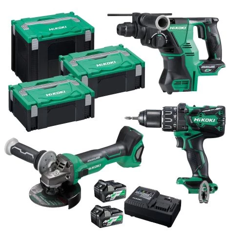 Pack 3 outils Hikoki (DS36DAW2Z - DH36DPAW2Z - G3613DAW2Z) 36 V + 2 batteries + chargeur